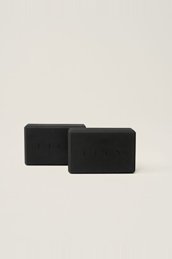 Born Living Yoga Pack de blocos de ioga preto
