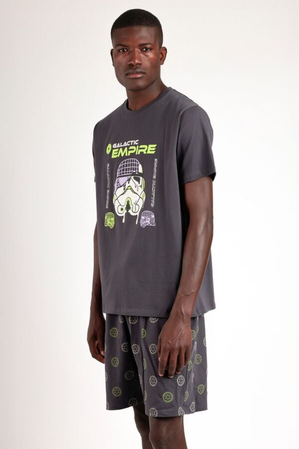 Admas Pijama curto neon Star Wars imp&eacute;rio cinzento