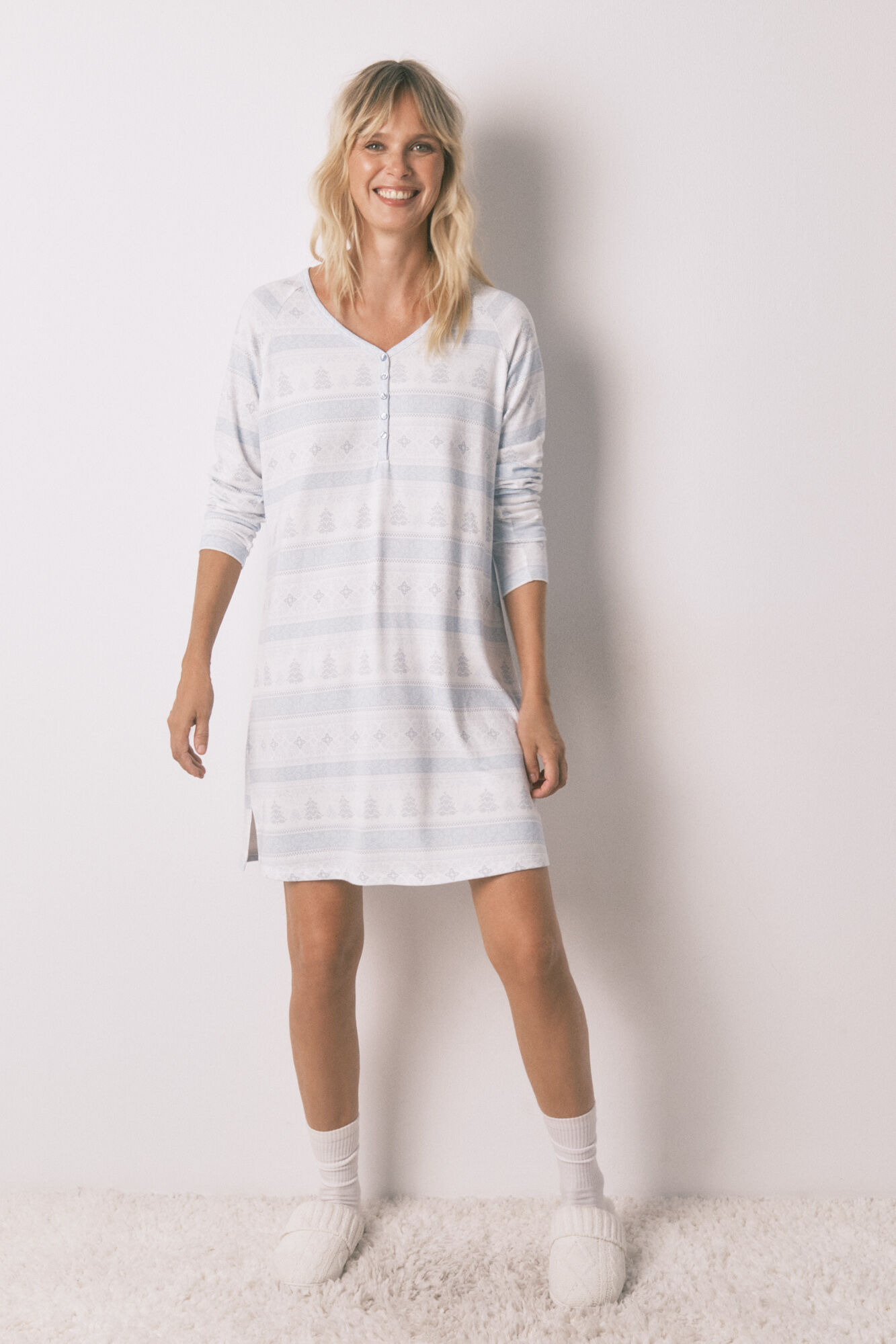 Women'secret Camis&oacute;n midi punto suave print cenefas