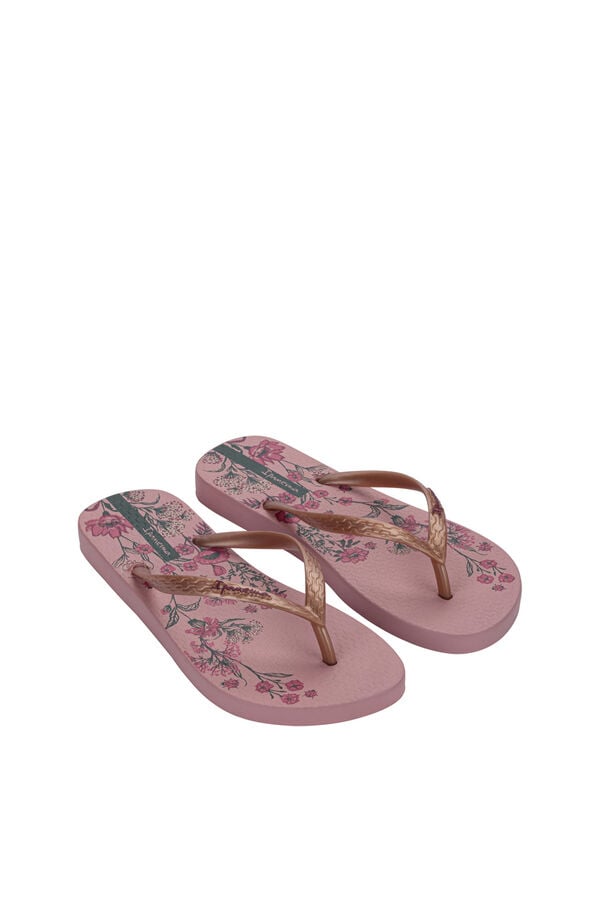 Ipanema Chinelos motivo floral rosa