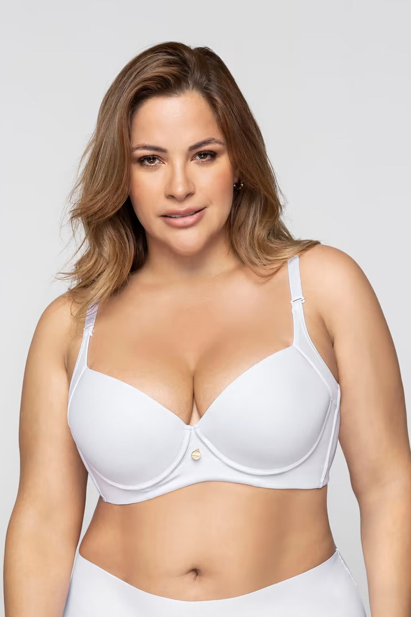 Leonisa Soutien push-up macio com alta cobertura nas cavas e costas. Suti&atilde; com Cobertura