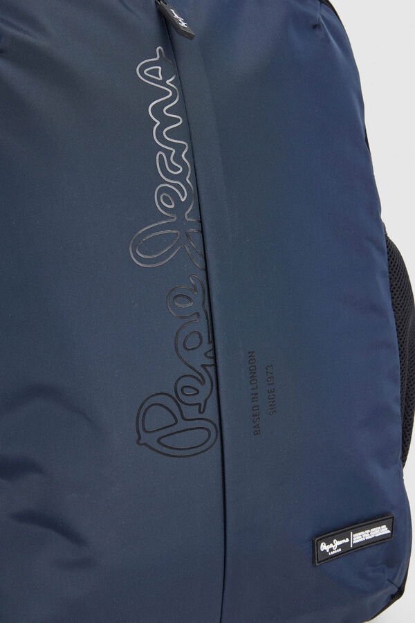 Pepe Jeans Mochila com fecho-éclair central azul