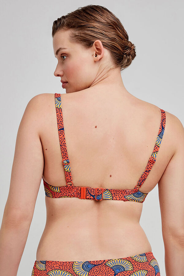 Gisela Top de biquíni com estampado tribal estampado