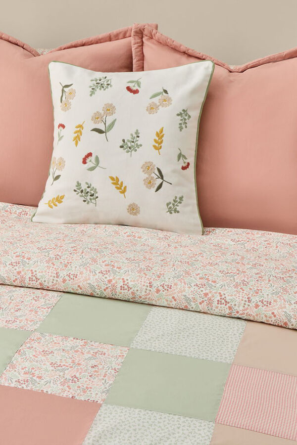 Textura Capa nórdica algodão patchwork rosa