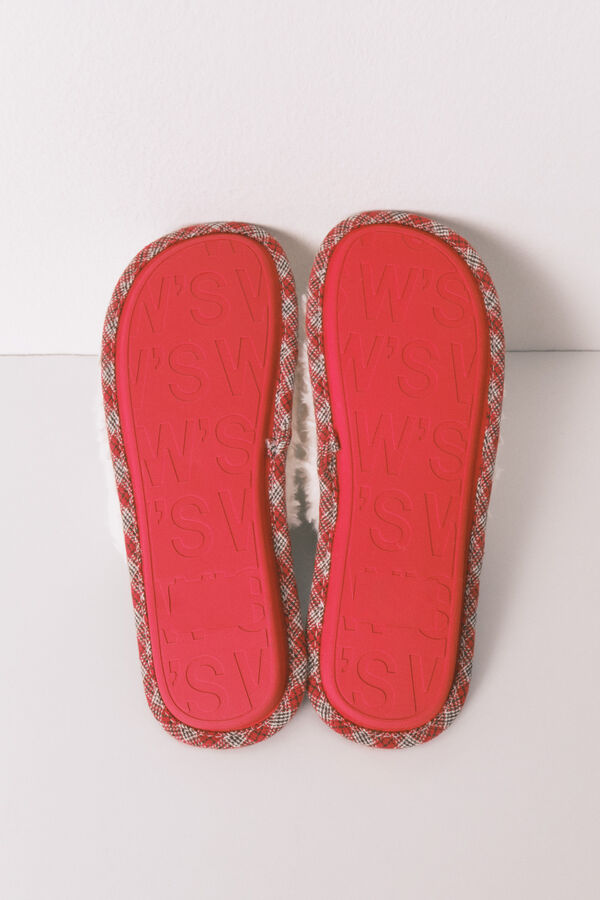 Women'secret Chinelos de quarto de borrego do Snoopy cru