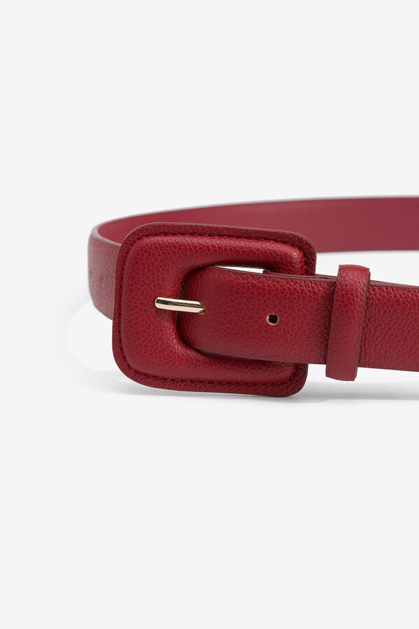 Vilanova Cinto fivela forrada vermelho