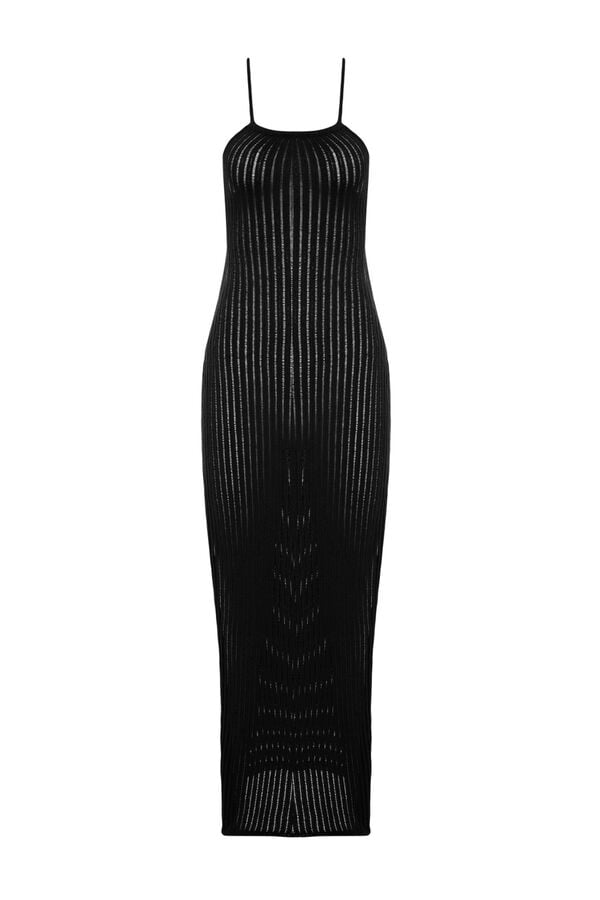 Trendyol Vestido maxi gola halter preto