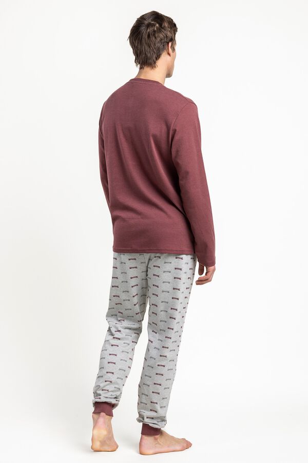 Admas Pijama comprido para homem vermelho