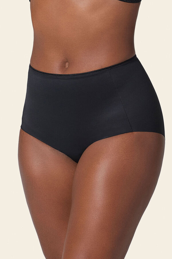 Leonisa Cueca cl&aacute;ssica com efeito invis&iacute;vel e forte compress&atilde;o no abd&ocirc;men preto