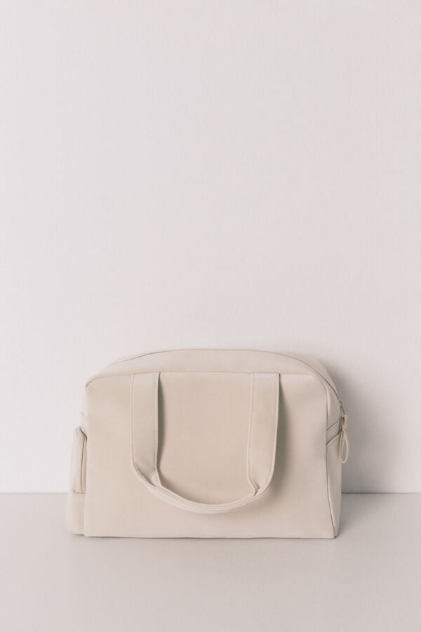 Women'secret Neceser grande rubber beige marfil