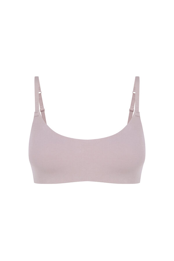 Women'secret Sujetador tipo top algod&oacute;n beige nude