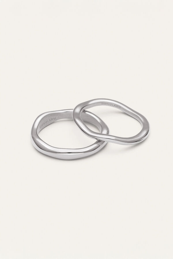 Singularu Pack 2 Nea steel rings cinzento