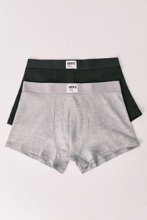 Women'secret Pack 2 boxers cinza e preto preto