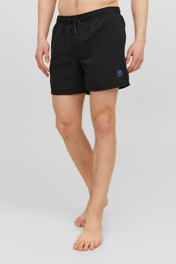 Jack & Jones Fato de banho liso preto