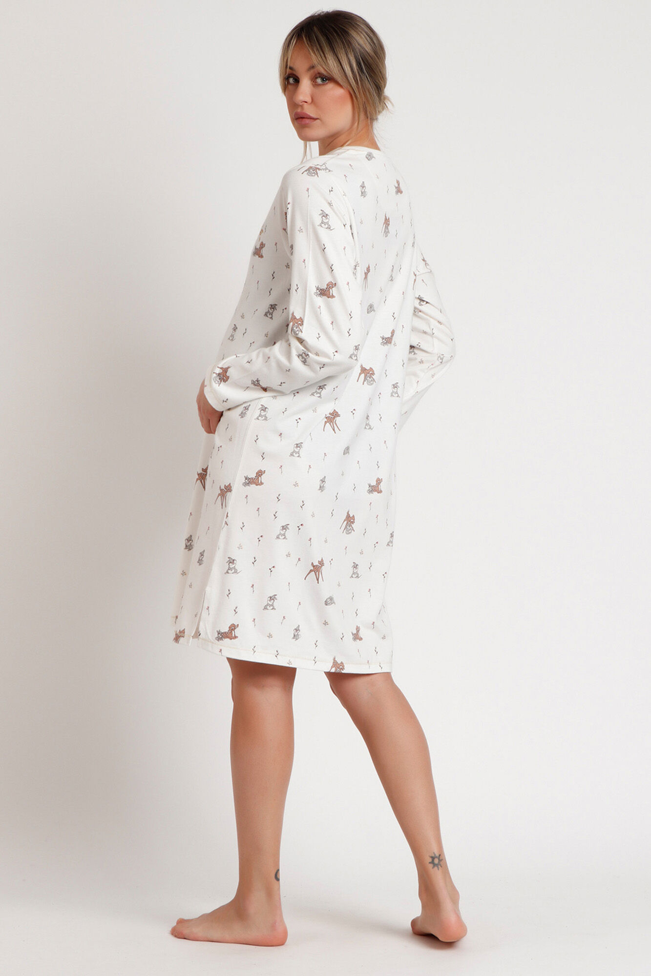 Admas Camisa de dormir pr&eacute;-mam&atilde; manga comprida Bambi