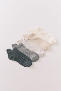 Women'secret Pack 5 calcetines cortos gris 