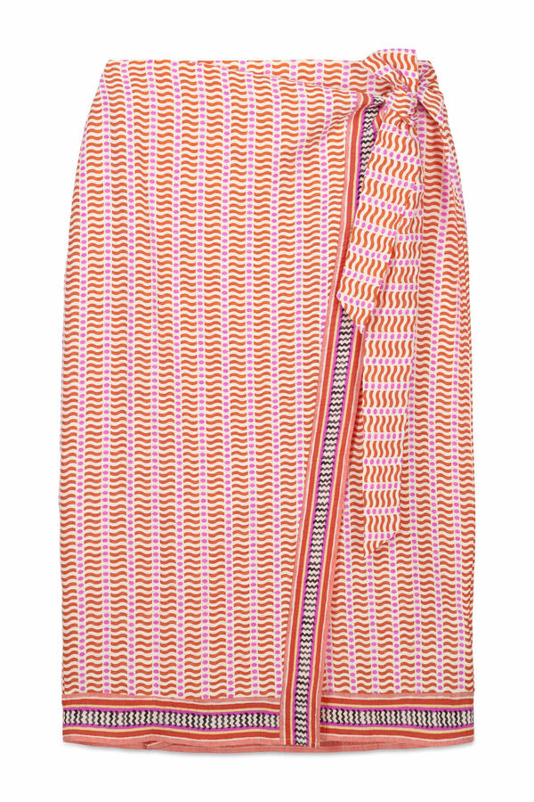 Women'secret Páreo midi com estampado geométrica estampado