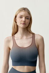 Born Living Yoga Top desportivo Dione azul acinzentado e castanho verde