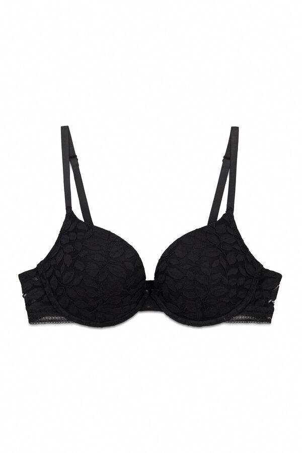 Women'secret Soutien GORGEOUS push-up em renda preto preto