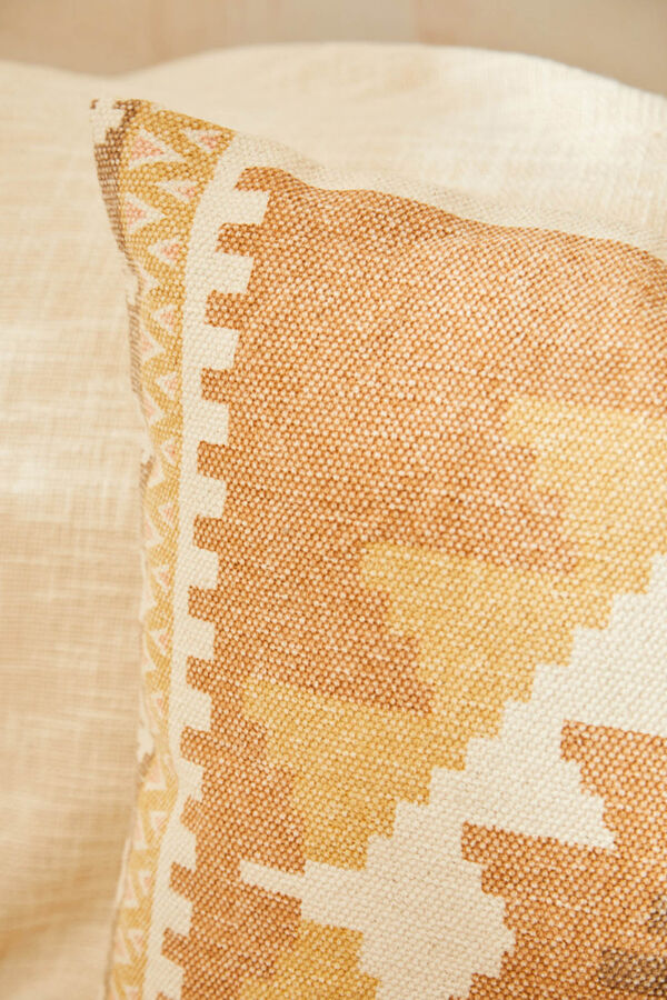 Calma House Capa de almofada de algodão Dhurrie com estampa boho Berta estampado