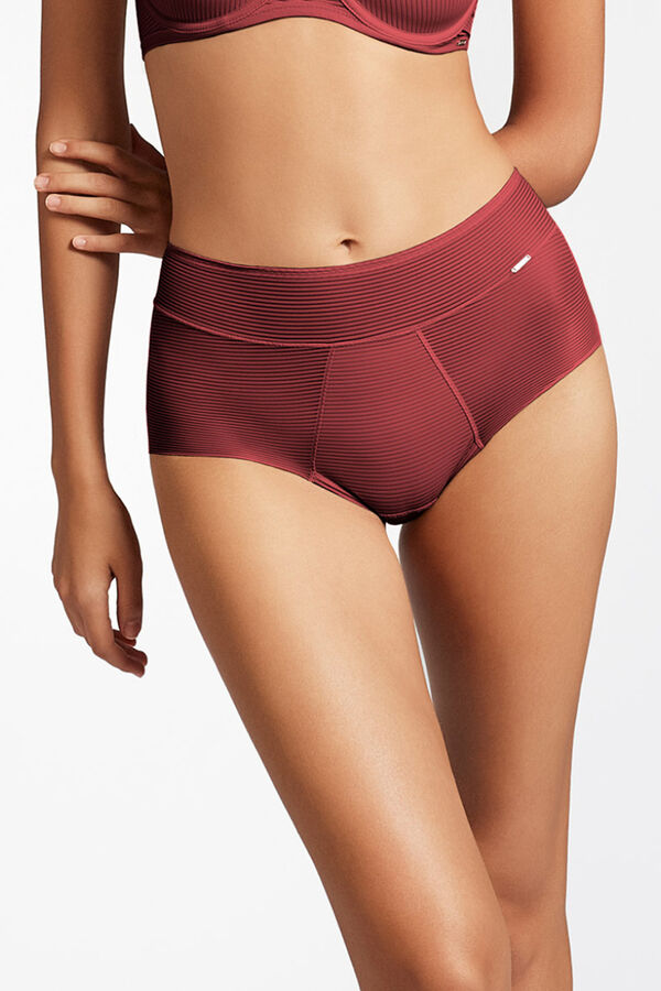 Gisela Cuequinha alta de efeito invis&iacute;vel vermelho