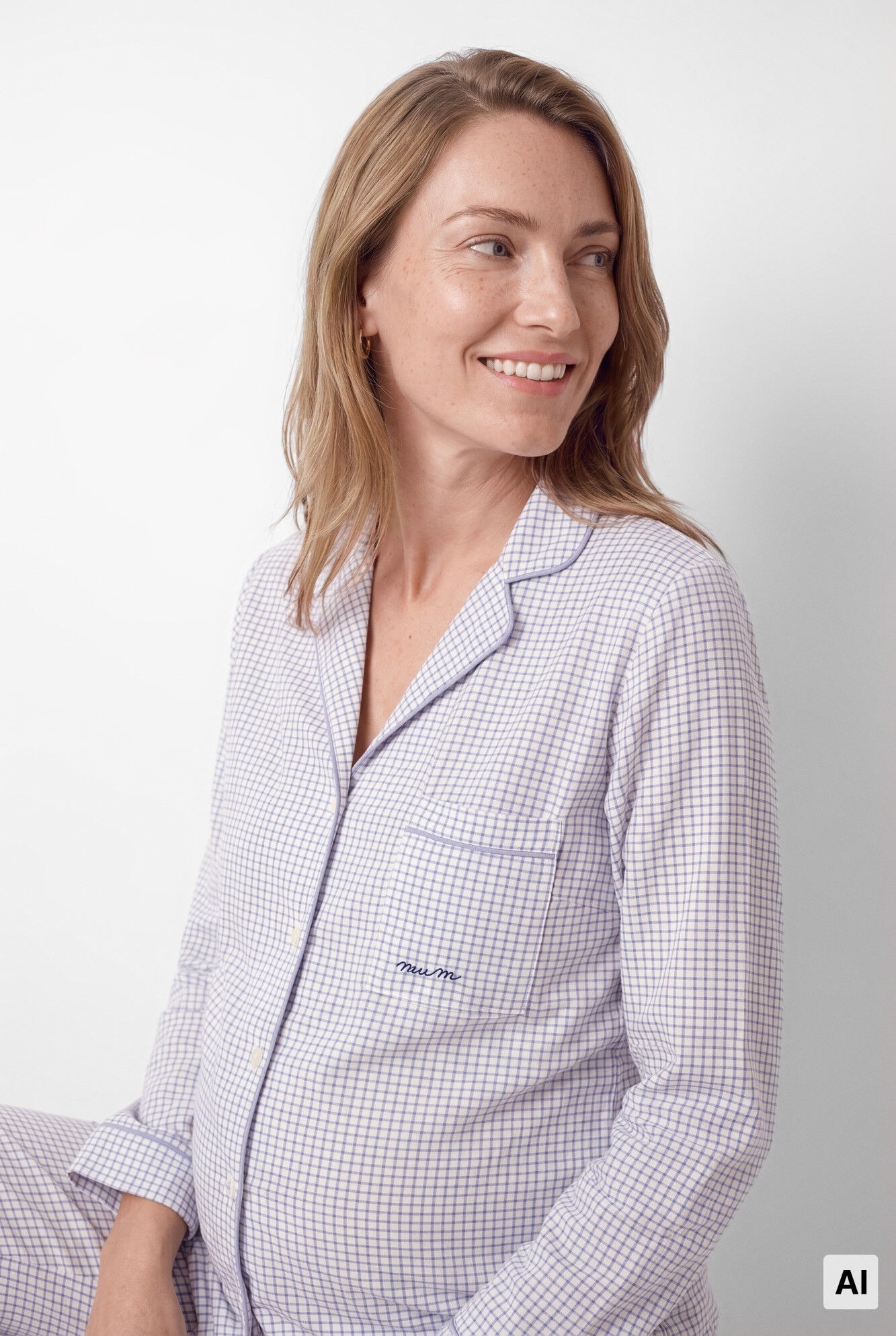 Women'secret Pijama camiseiro maternity estampado vichy
