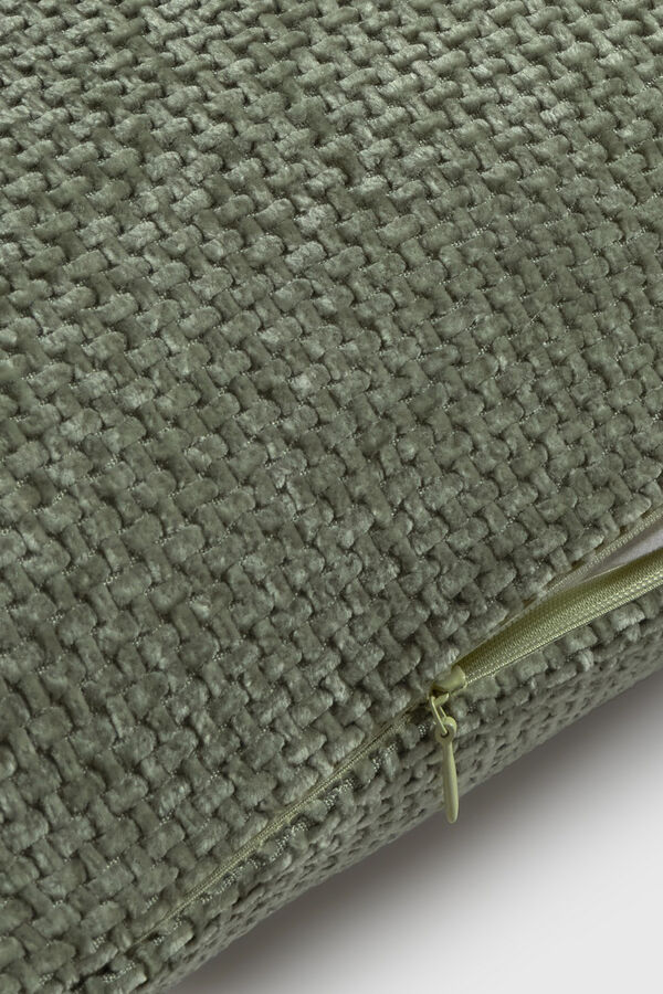 Textura Capa de almofada em chenille com textura verde
