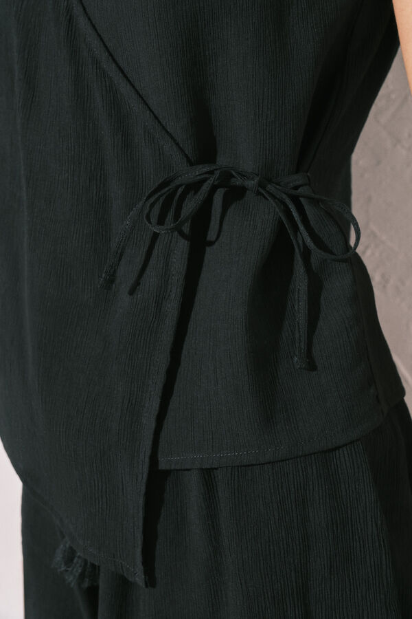 Women'secret Conjunto colete e cal&ccedil;&otilde;es preto preto