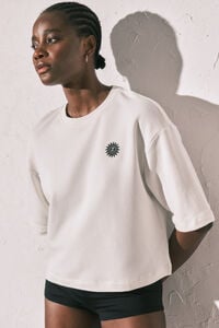 Women'secret T-shirt em felpa estampado "Club del Mar" branca