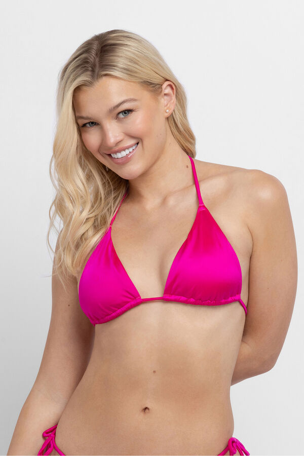 Dorina Top bikini triangular com enchimento leve Amnesia rosa