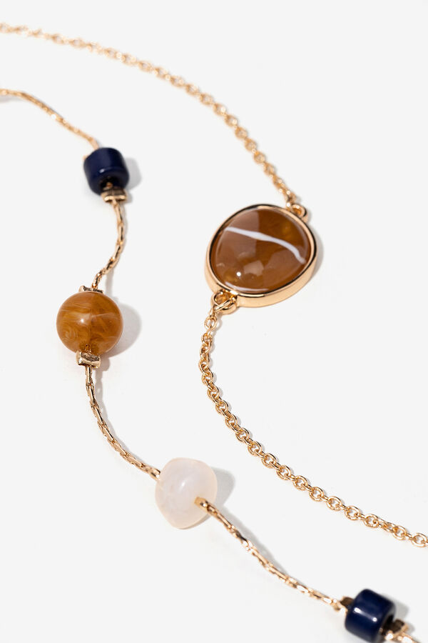 Vilanova Pack de dos pulseras met&aacute;licas con apliques y cuentas acr&iacute;licas.&nbsp;Cierres ajustables. amarillo