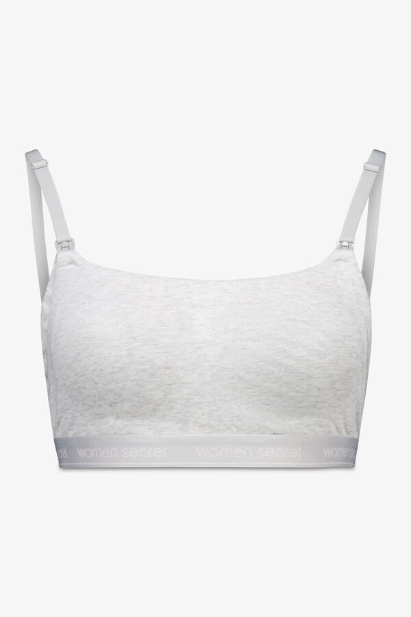 Women'secret LOVELY soutien de maternity de algodão branco cinzento
