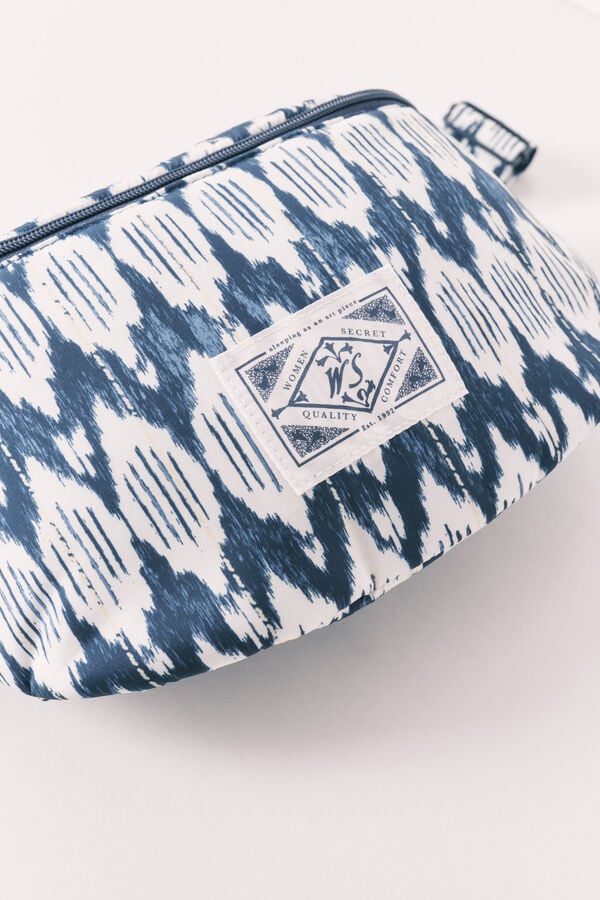 Women'secret Bolsa de cintura grande estampado boho azul