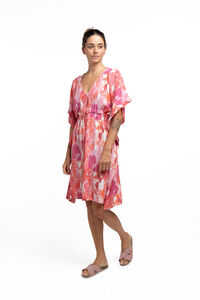 Abbacino Caftan de praia ajustável estampado