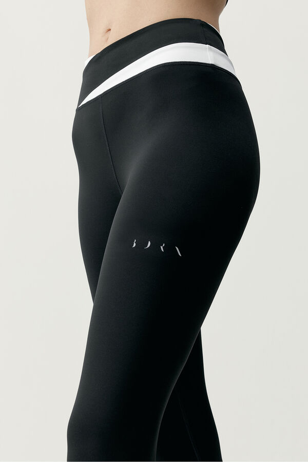 Born Living Yoga Black/white sports leggings KATE black