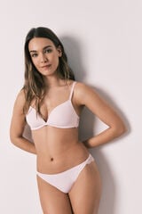 Women'secret Cuecas cl&aacute;ssicas em microfibra e renda rosa rosa