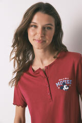 Women'secret Pijama largo algod&oacute;n Mickey rojo rojo