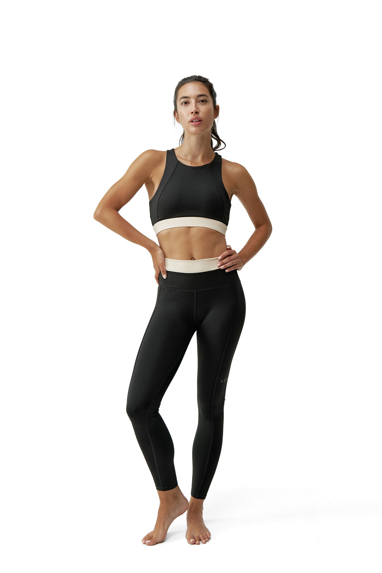 Cortefiel Legging Fiorella Black/Stone