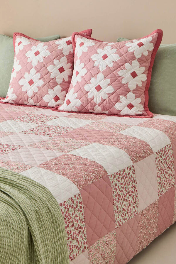 Womensecret Floral patchwork bedspread rose