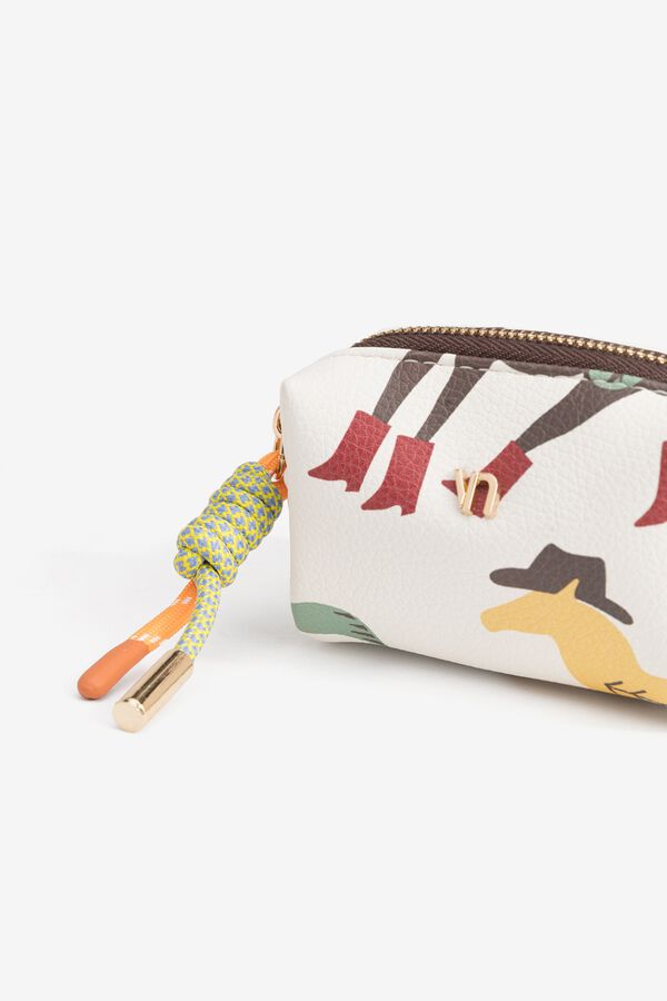 Vilanova Malinha estampada de cavalos bege