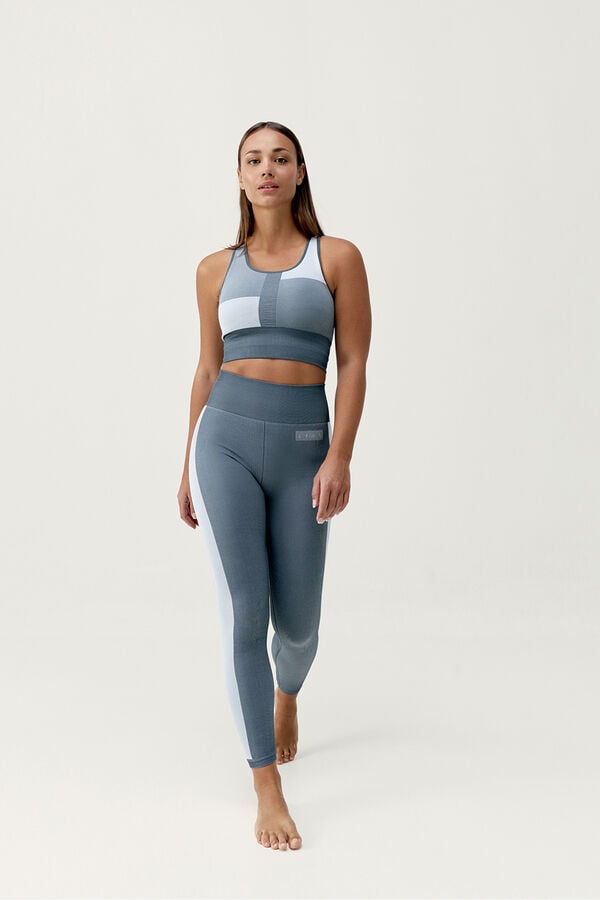 Born Living Yoga Legging Athena Stormy Grey/White estampado