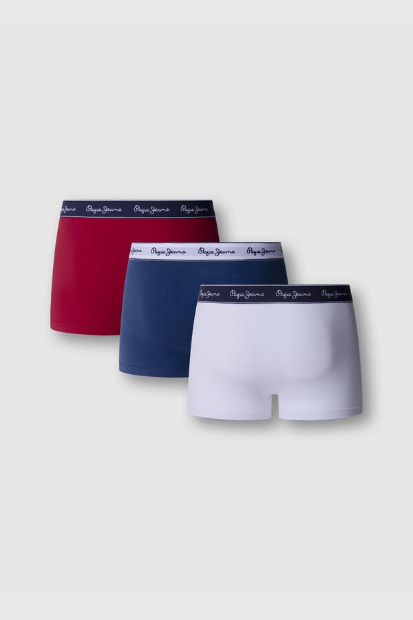 Pepe Jeans Pack 3 boxer lisos vermelho