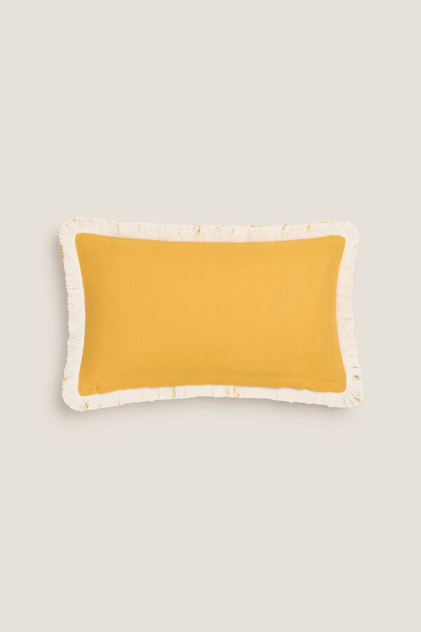 Womensecret Cotton cushion cover with fringing imprimé