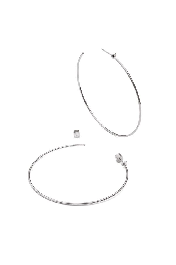 Singularu Boucles d'oreilles cr&eacute;oles Ankara en acier cinzento