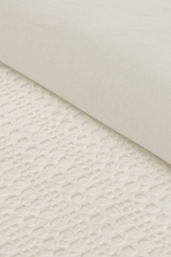 Textura CAPA DE EDREDOM JACQUARD branco