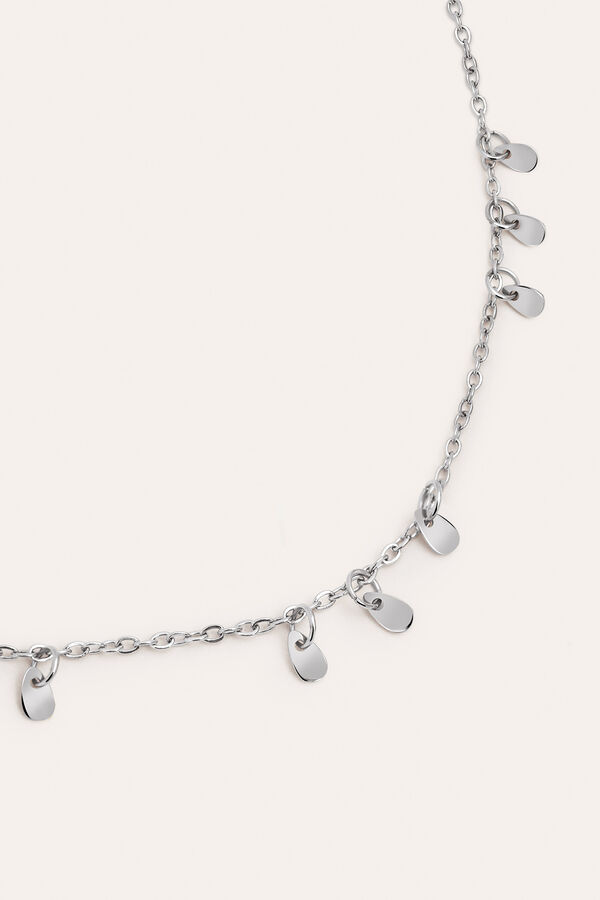 Singularu Collar Mini Gota Charms Acero gris