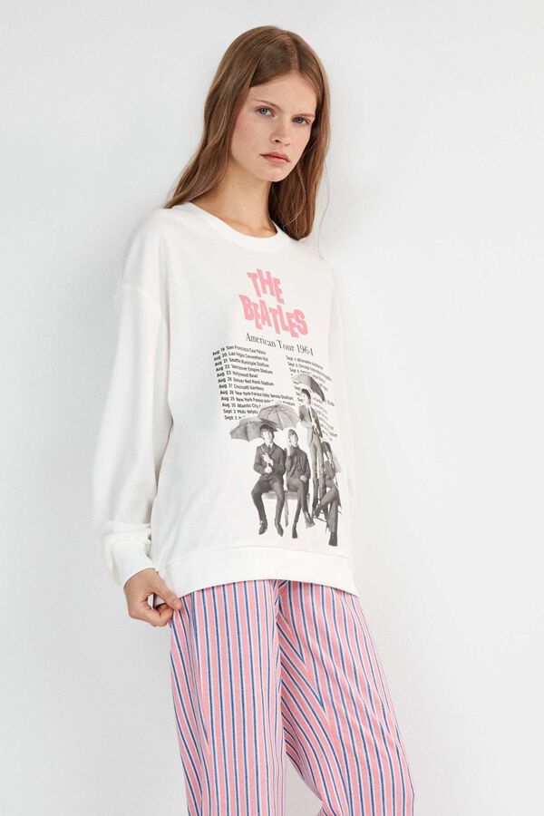 Gisela Pijama The Beatles estampado bege