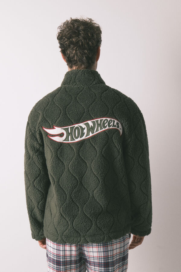 Women'secret Casaco curto/ robe masculino Hotwheels de pelo verde bege