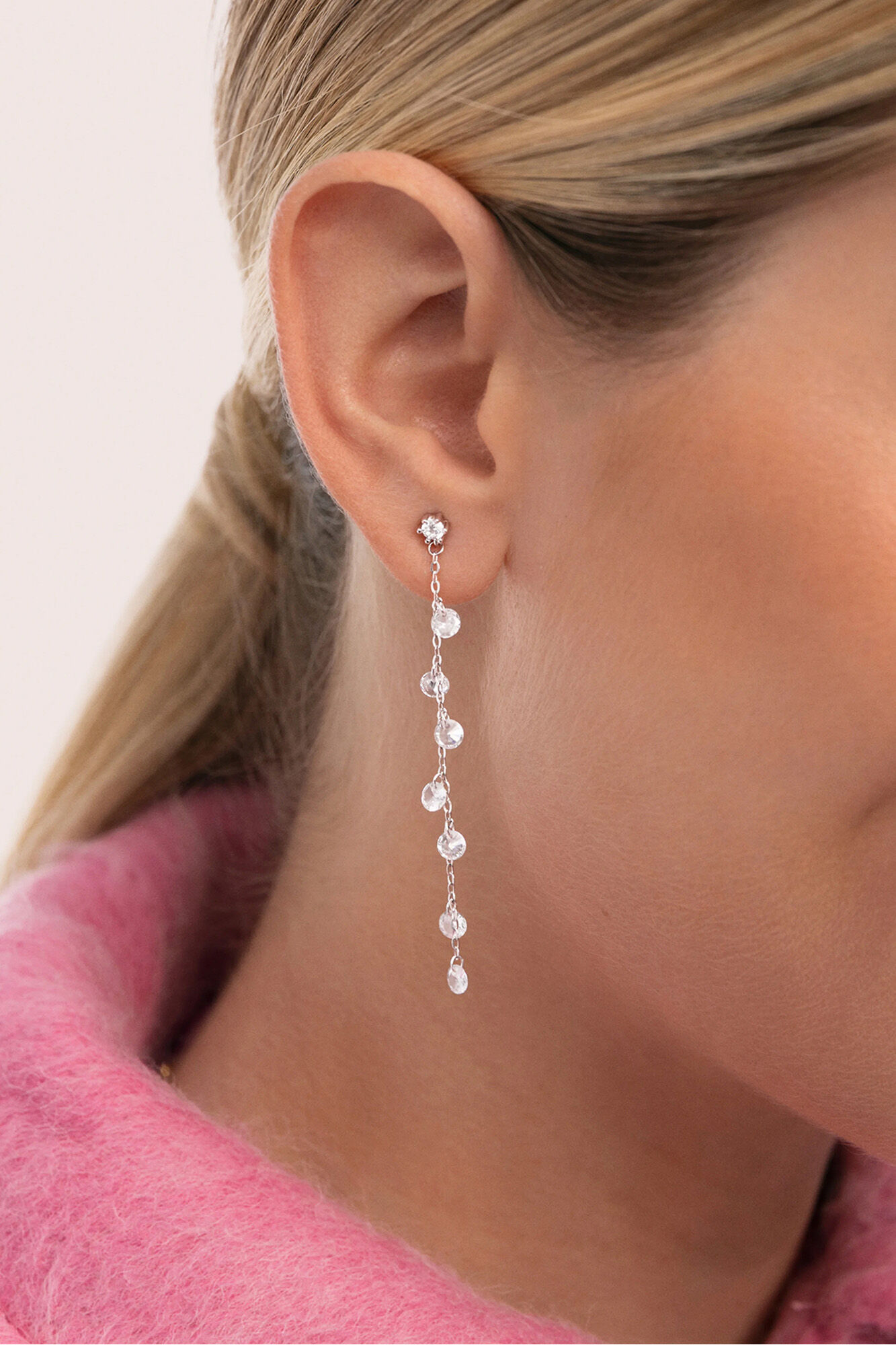 Singularu Pendientes Long Spark Plata