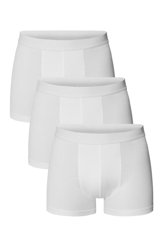 Pack de 3 bóxers algodón orgánico blancos